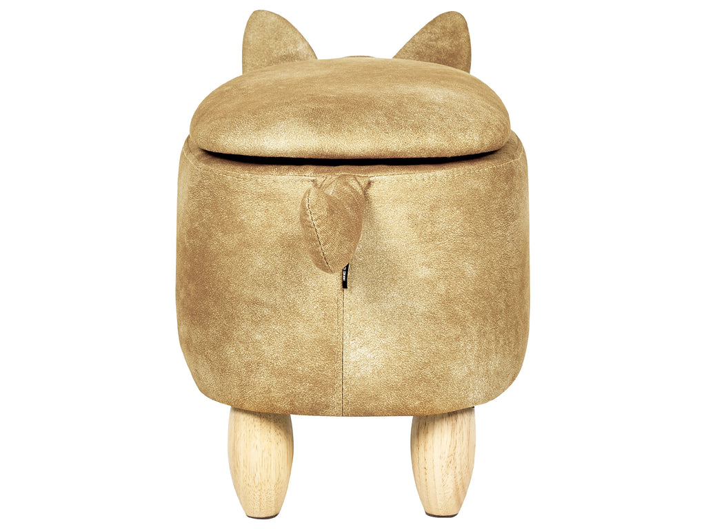  Storage Animal Stool FOX Velvet Orange Fox