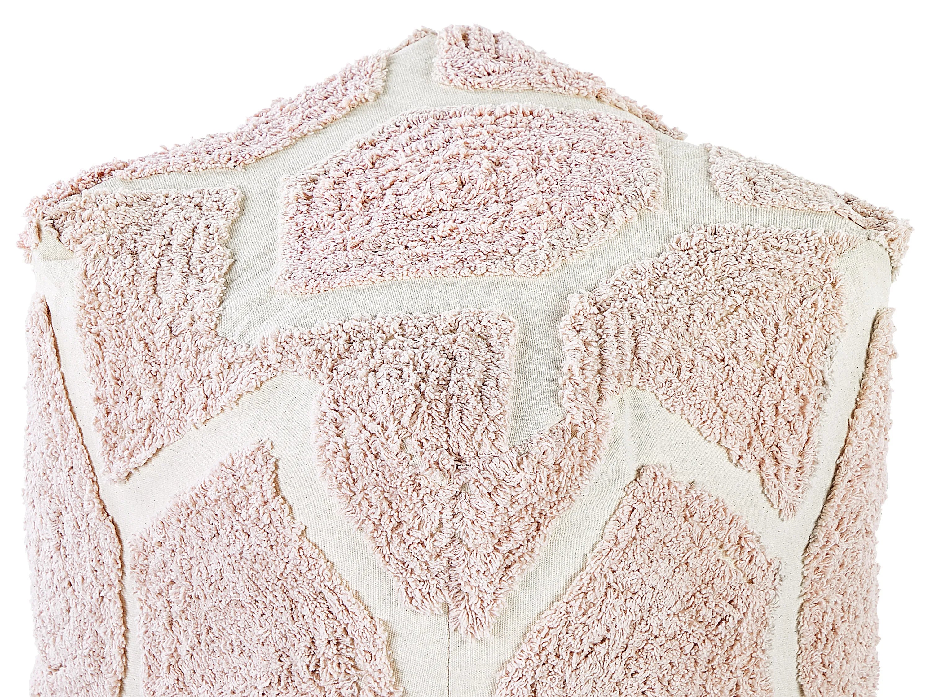  Pouffe ROJHAN Cotton Pastel Pink