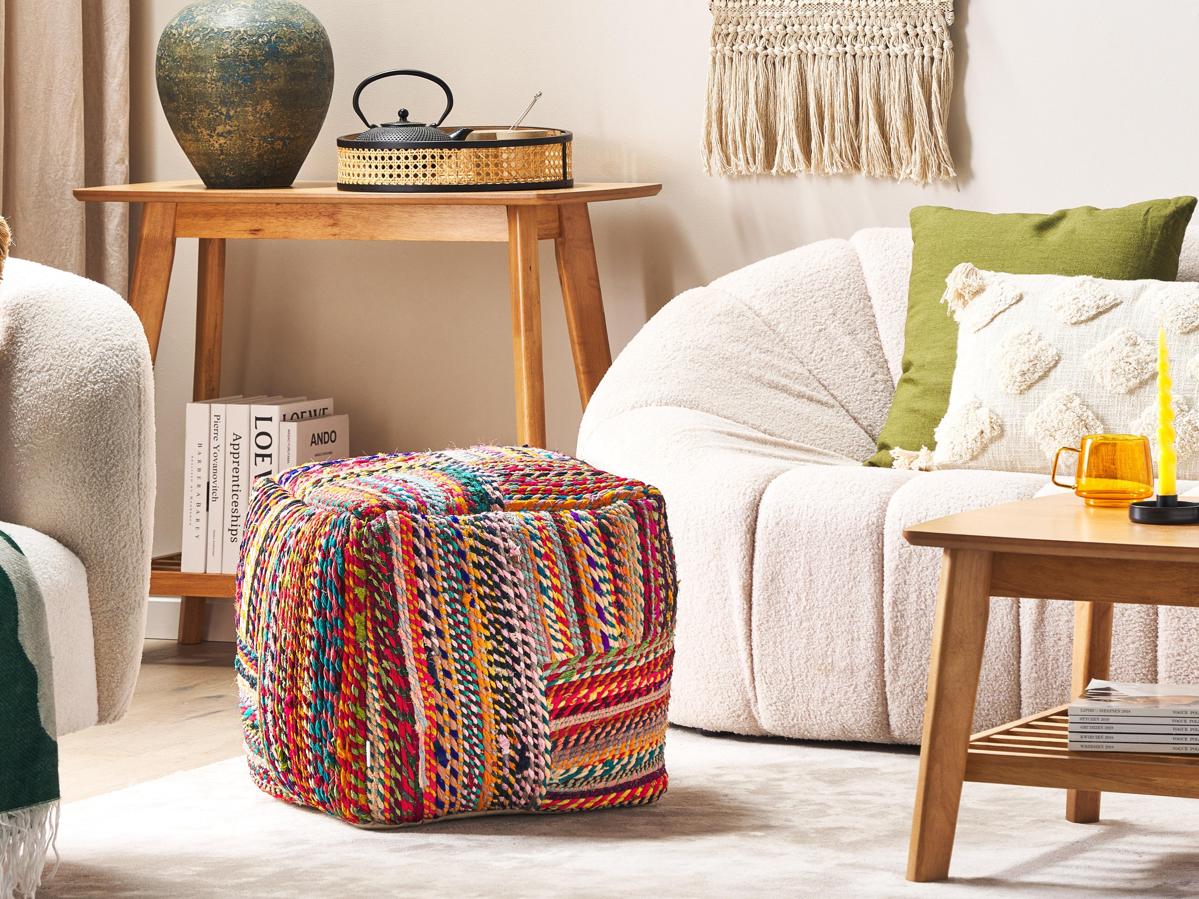  Pouffe MEKHTAR Cotton Multicolour