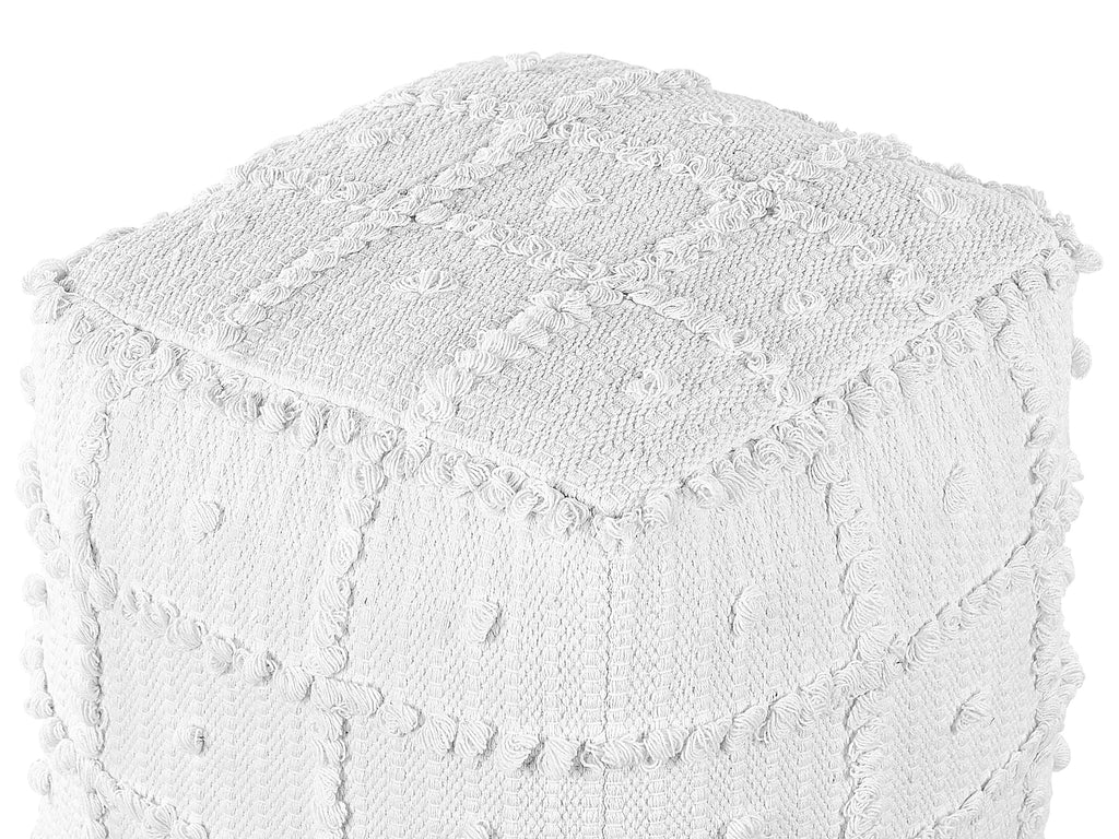  Pouffe HARNAI Cotton White