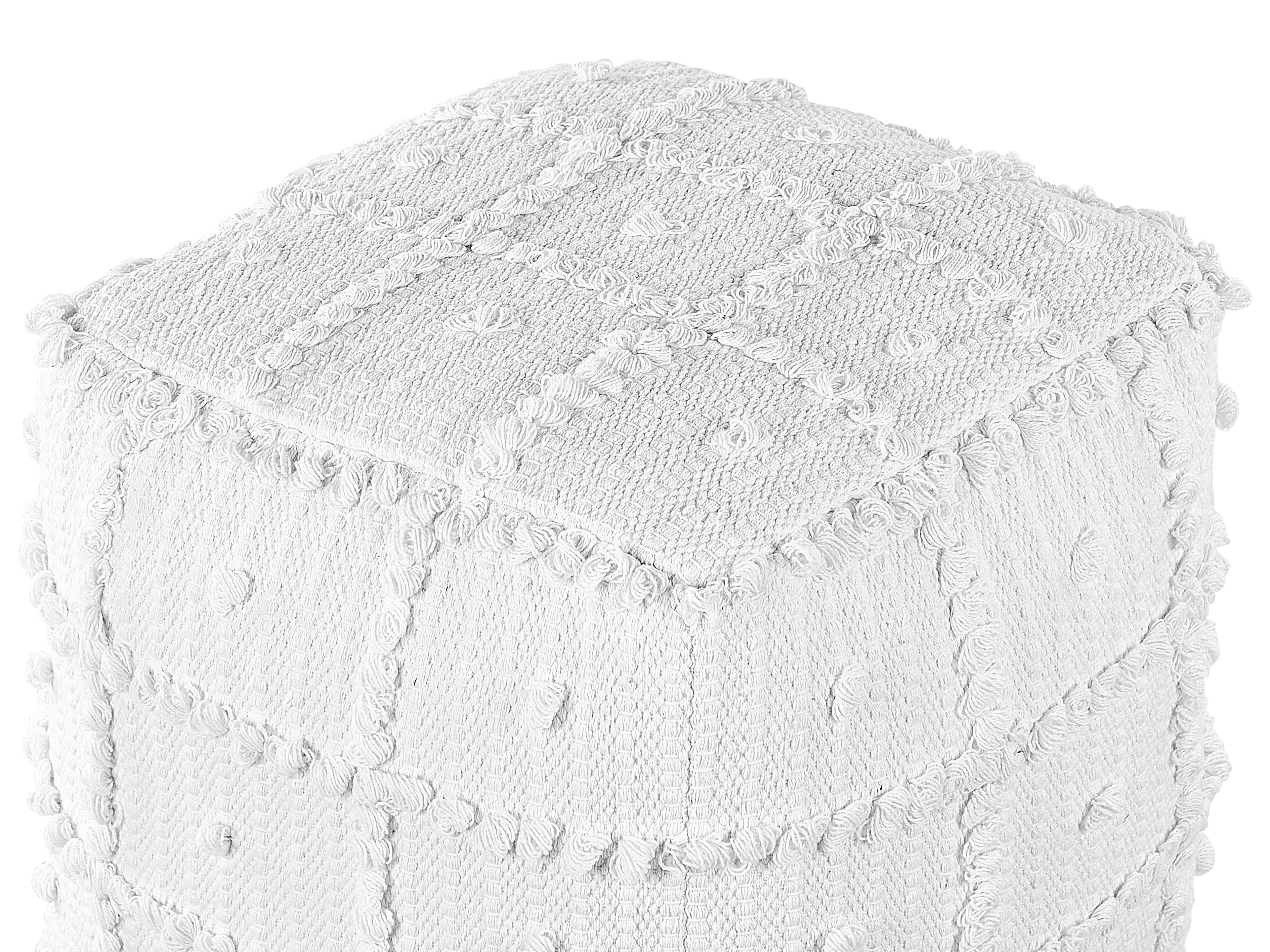  Pouffe HARNAI Cotton White