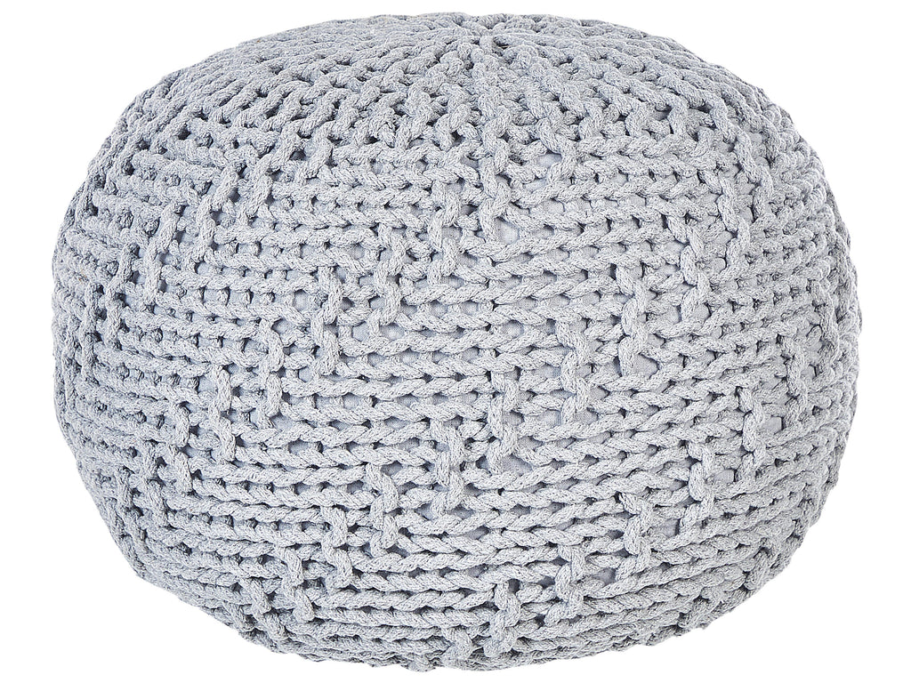  Pouffe PRIENE Cotton Light Grey