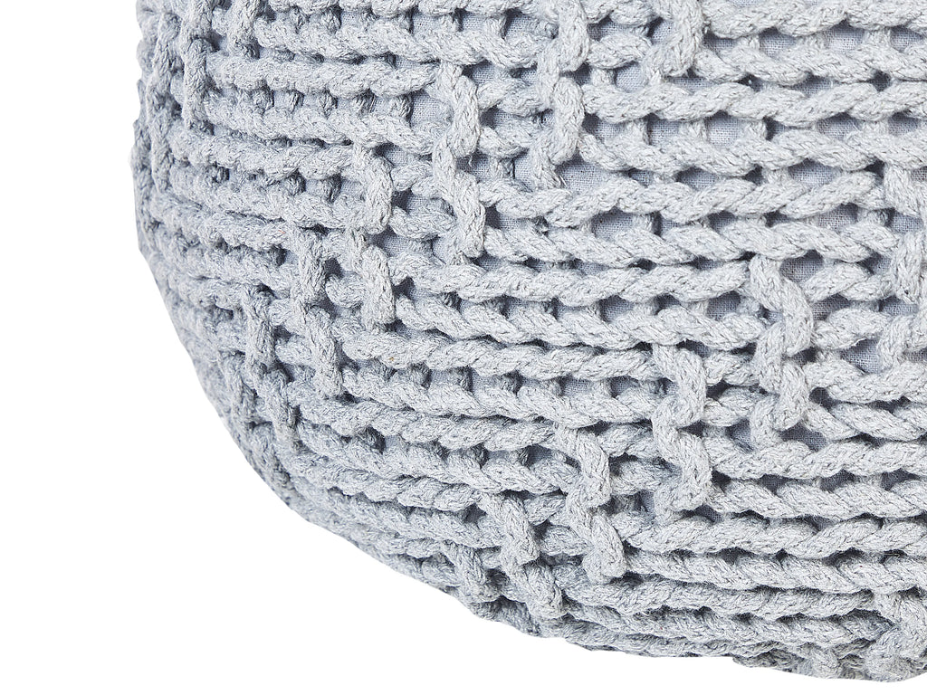  Pouffe PRIENE Cotton Light Grey