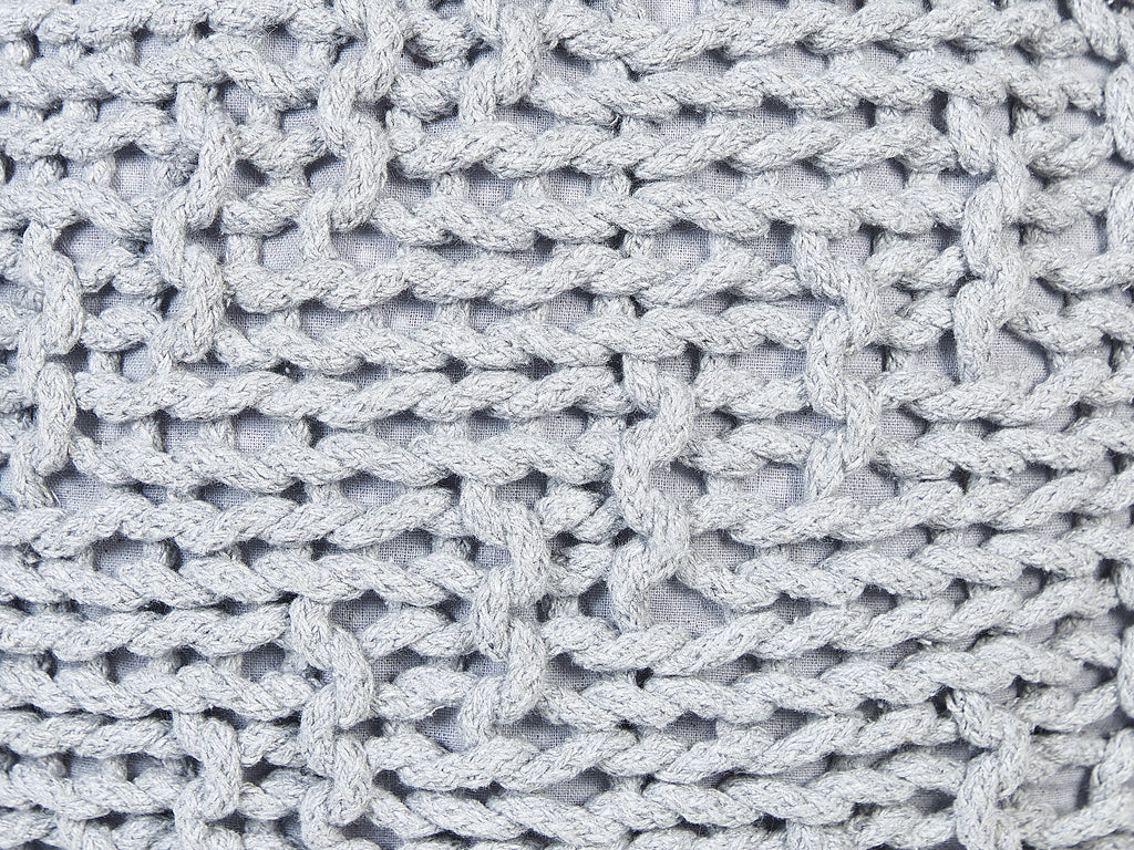  Pouffe PRIENE Cotton Light Grey