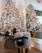 Storage Animal Stool SHEEP Fabric Grey Sheep