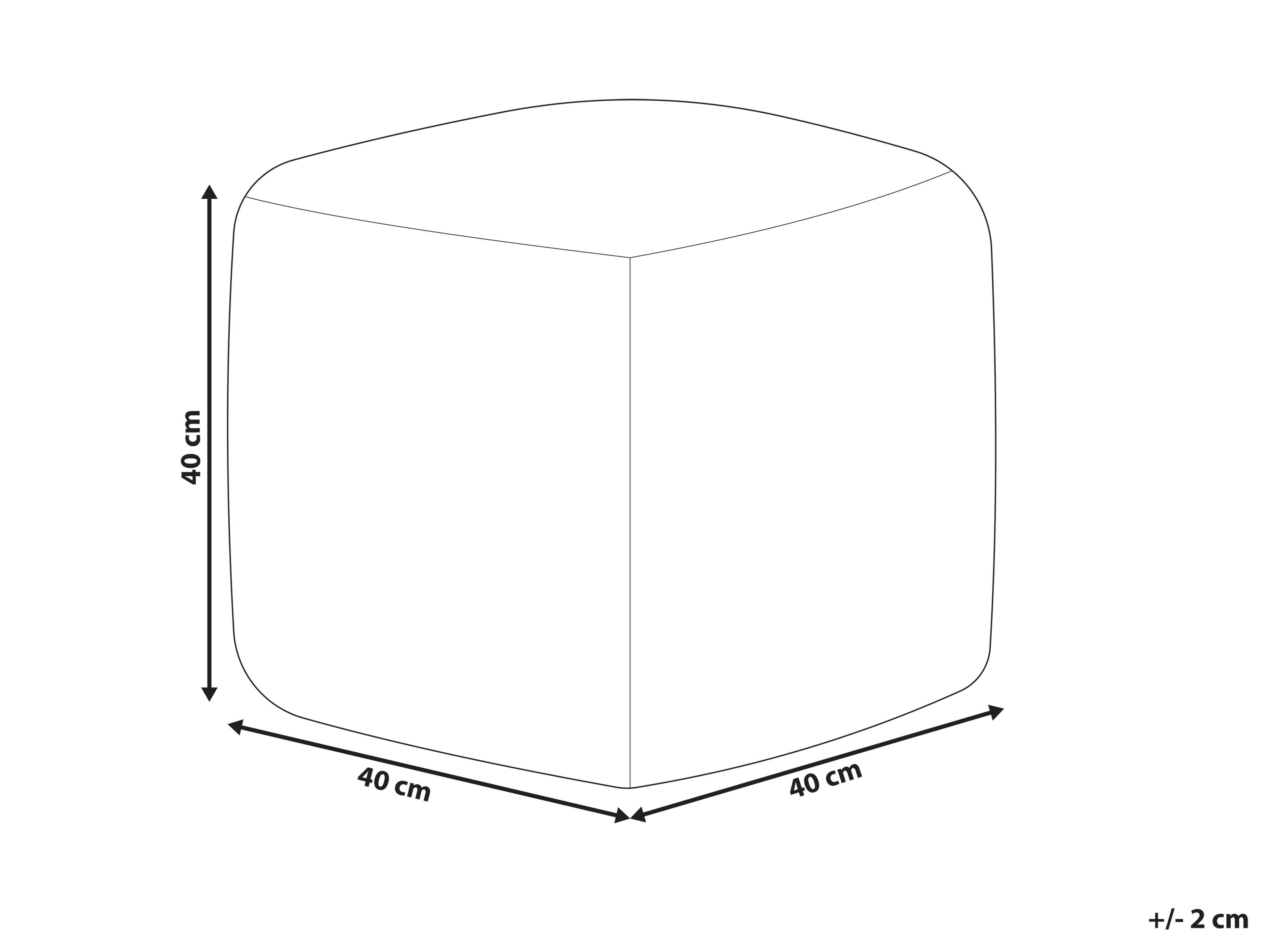  Pouffe WARANGAL Cotton White