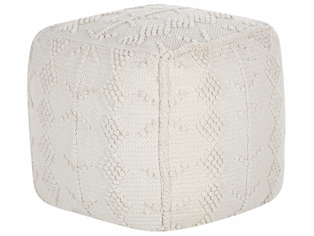  Pouffe WARANGAL Cotton White