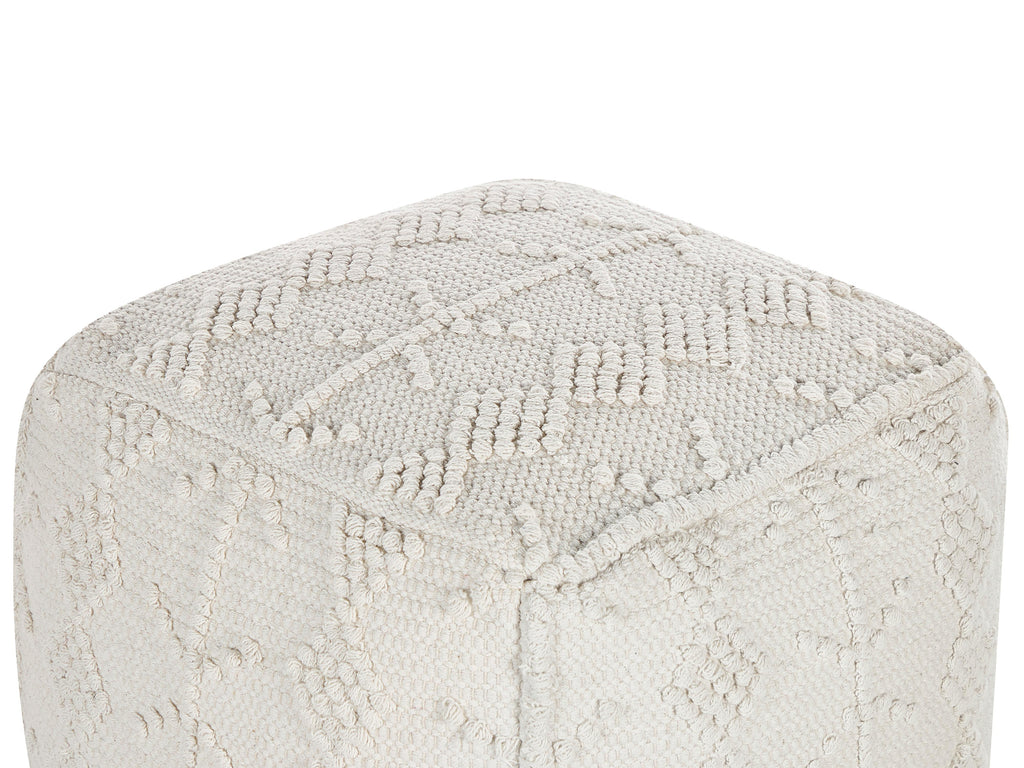  Pouffe WARANGAL Cotton White