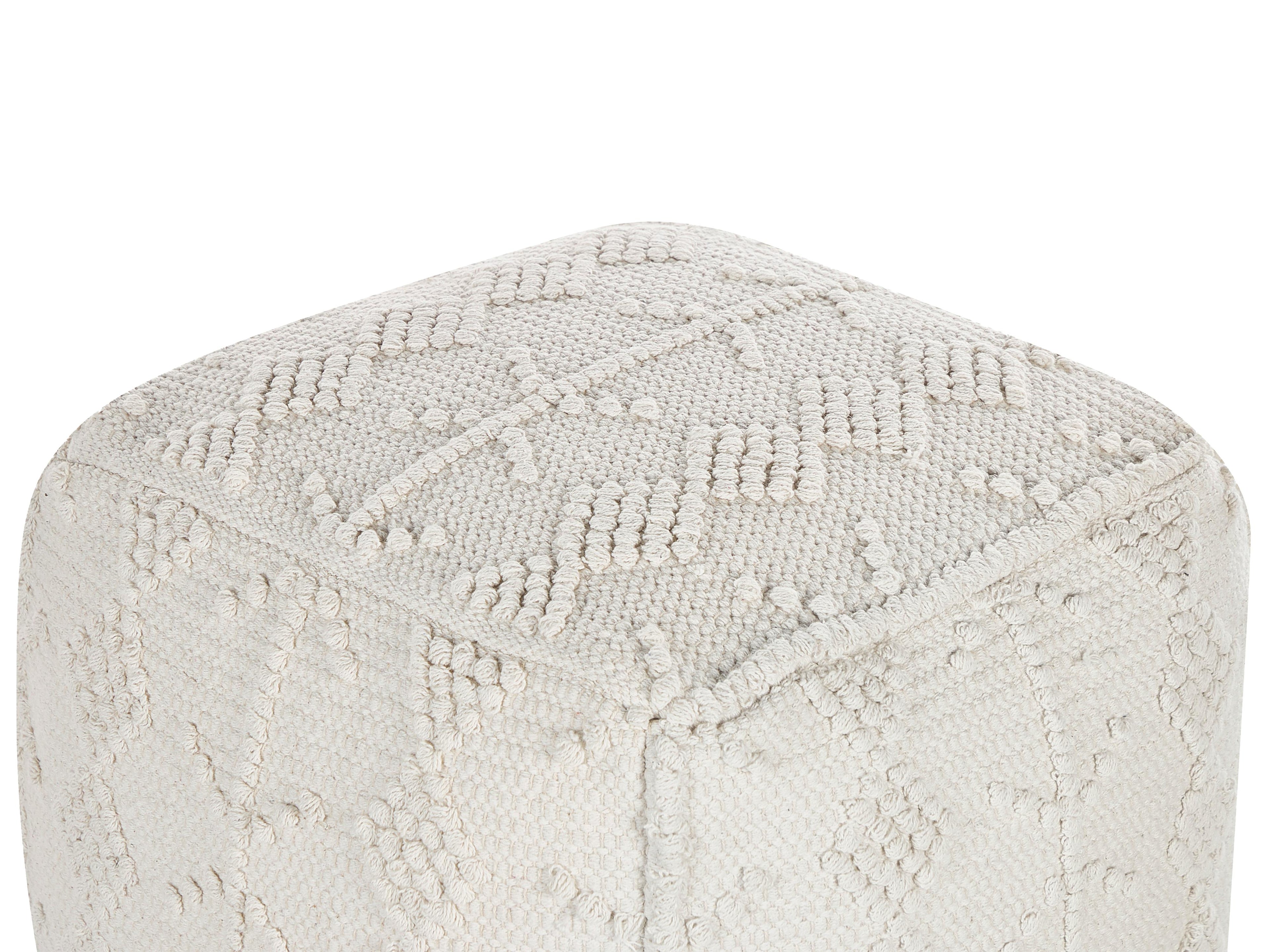  Pouffe WARANGAL Cotton White