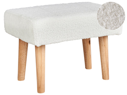 Footstool TAKOMA Boucle White