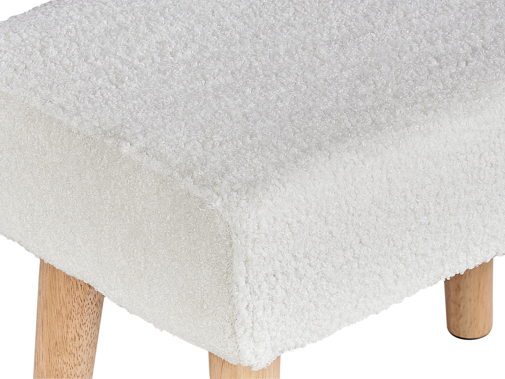  Footstool TAKOMA Boucle White