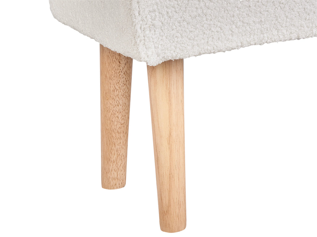  Footstool TAKOMA Boucle White