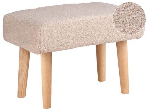  Footstool TAKOMA Boucle Light Beige