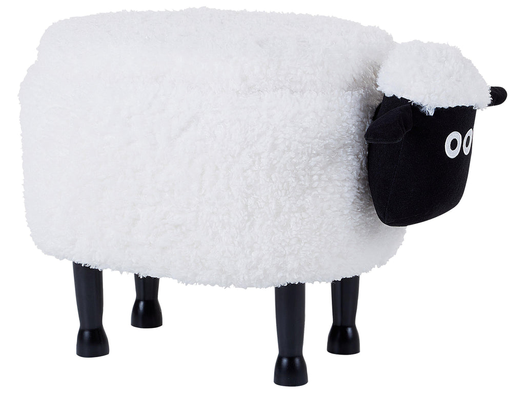  Storage Animal Stool SHEEP Fabric White Sheep