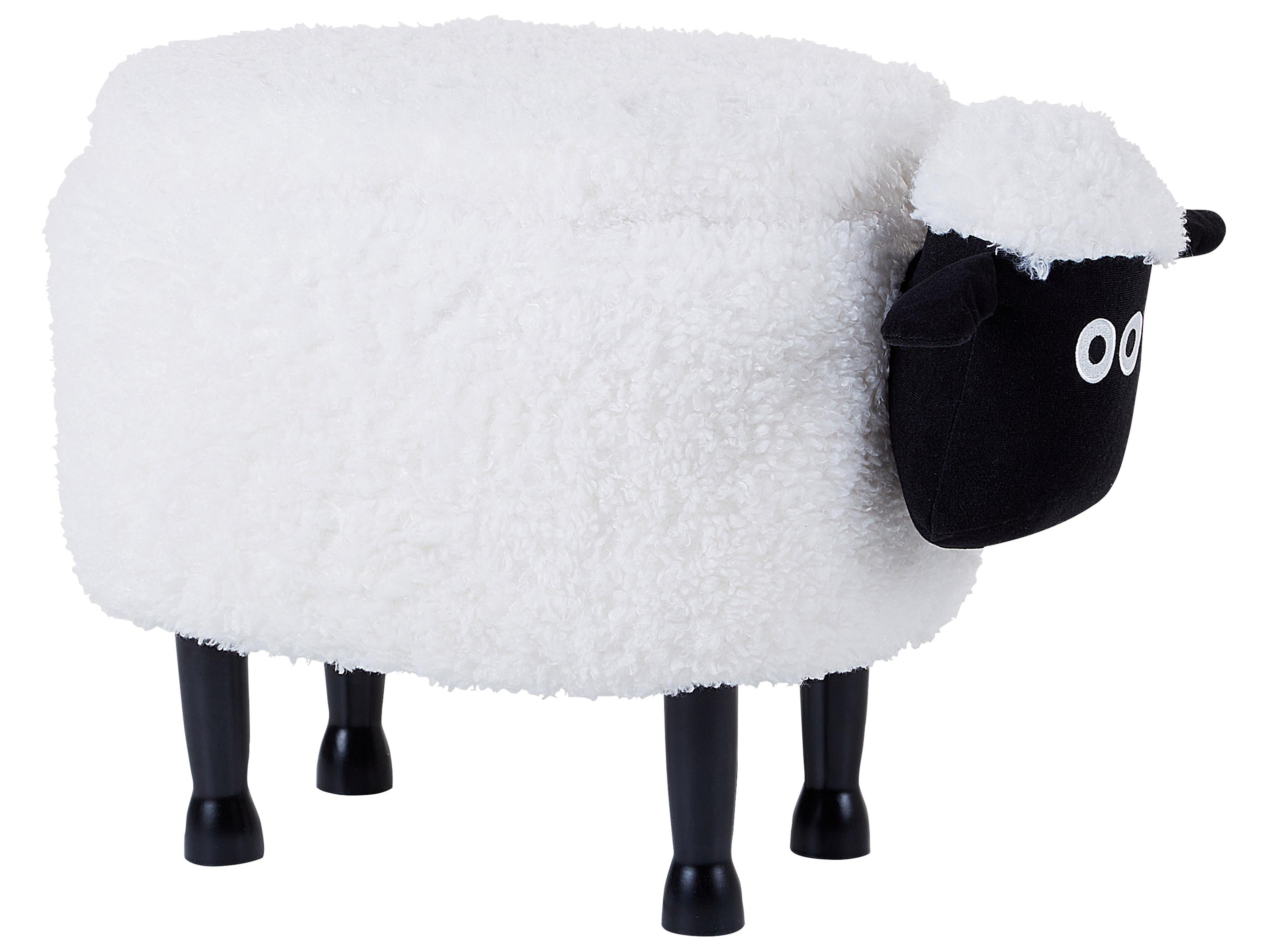  Storage Animal Stool SHEEP Fabric White Sheep