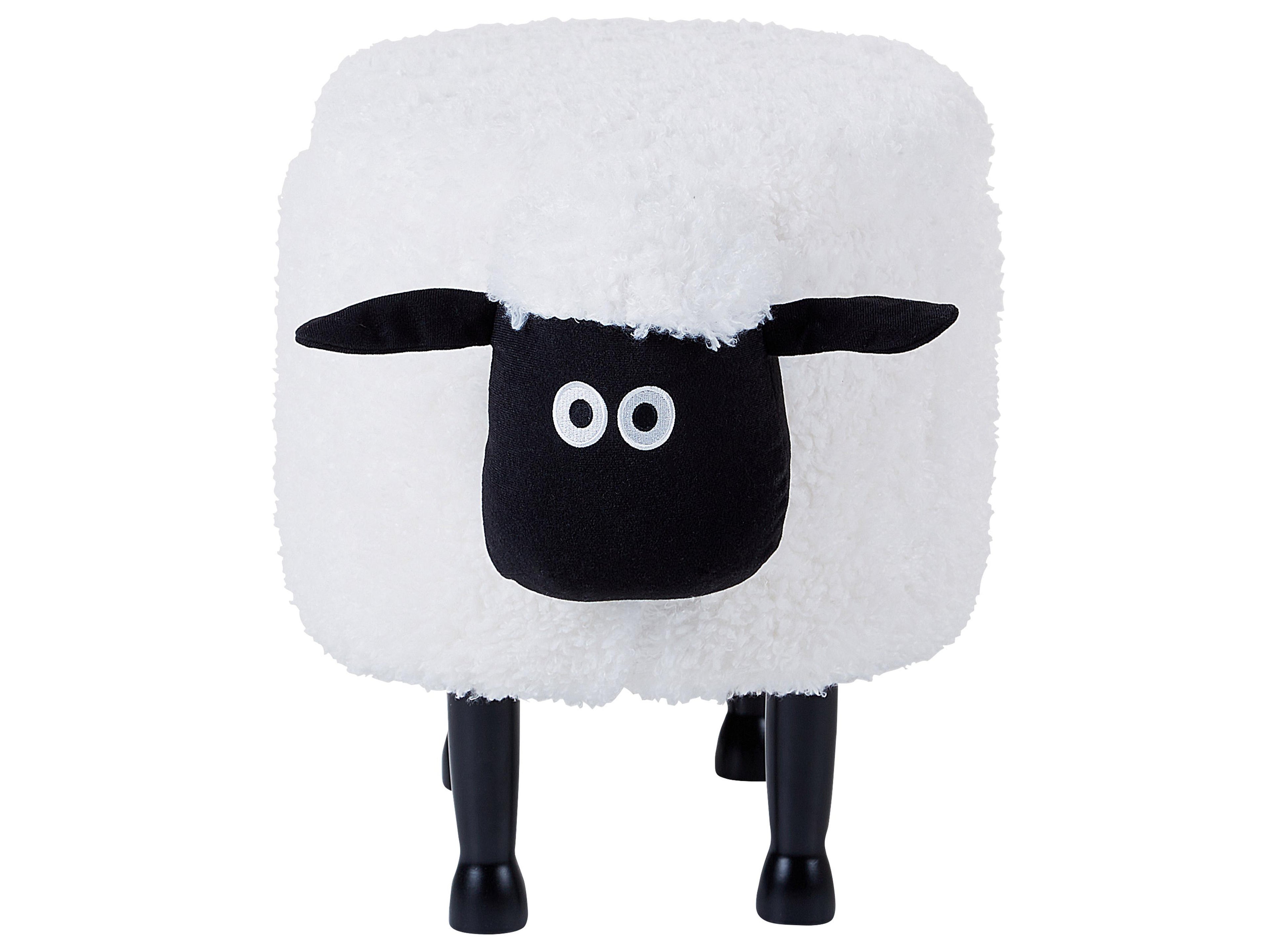  Storage Animal Stool SHEEP Fabric White Sheep