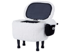  Storage Animal Stool SHEEP Fabric White Sheep