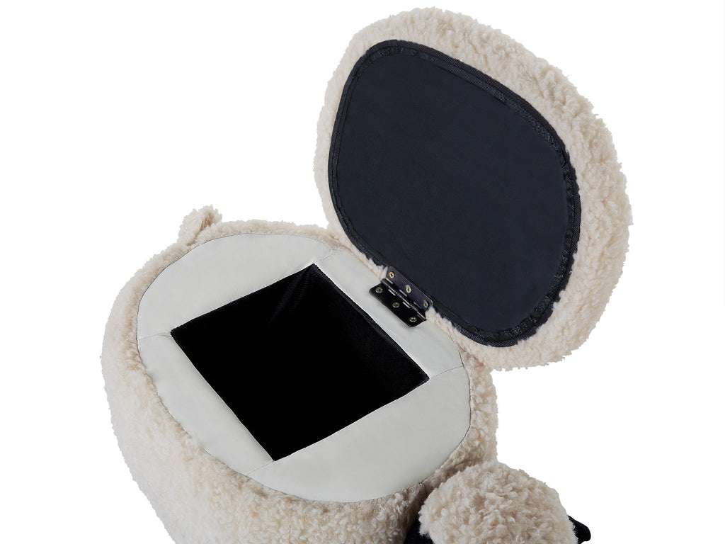  Storage Animal Stool SHEEP Fabric Light Beige Sheep