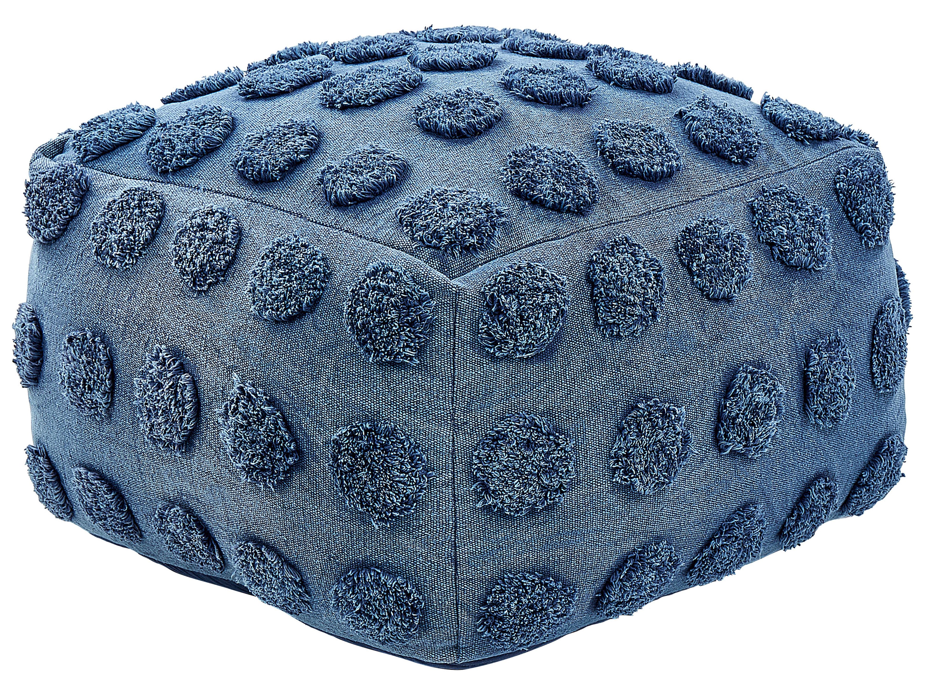  Pouffe VISHVI Cotton Blue