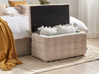  Storage Ottoman MICHIGAN Boucle Beige