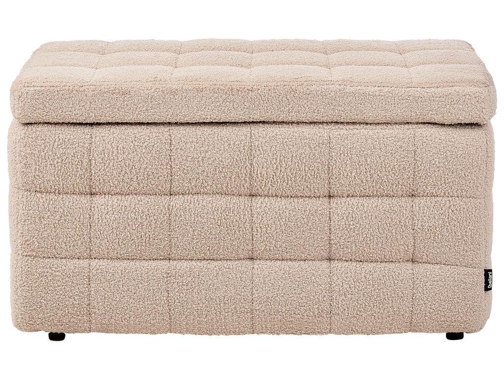  Storage Ottoman MICHIGAN Boucle Beige