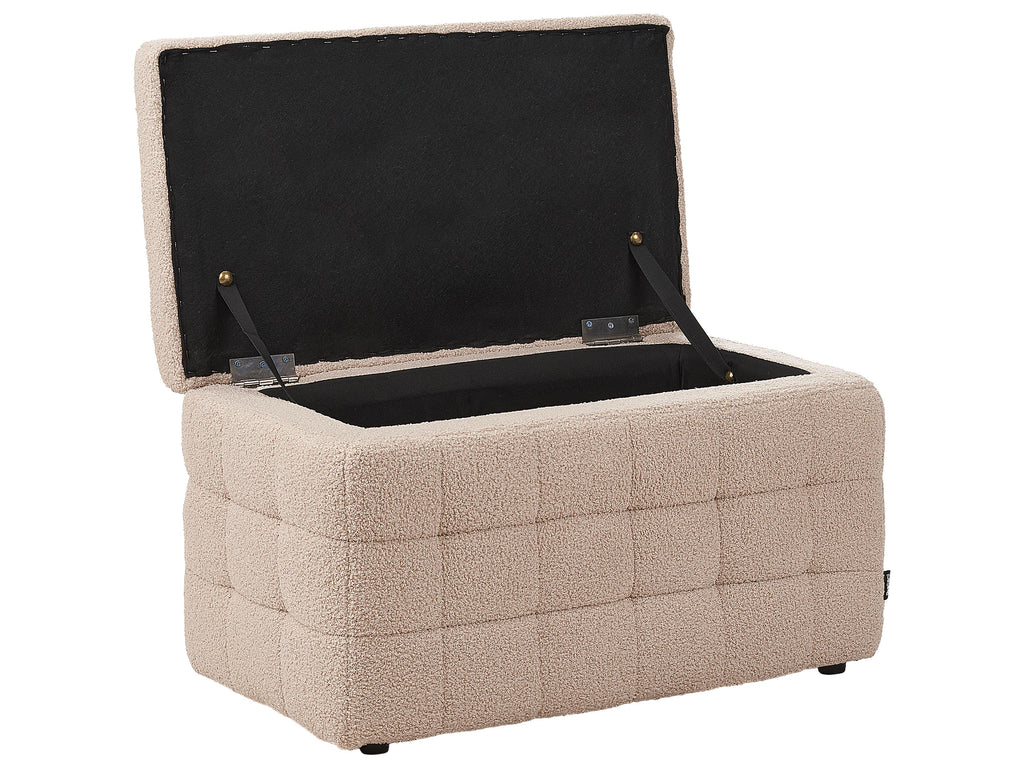  Storage Ottoman MICHIGAN Boucle Beige