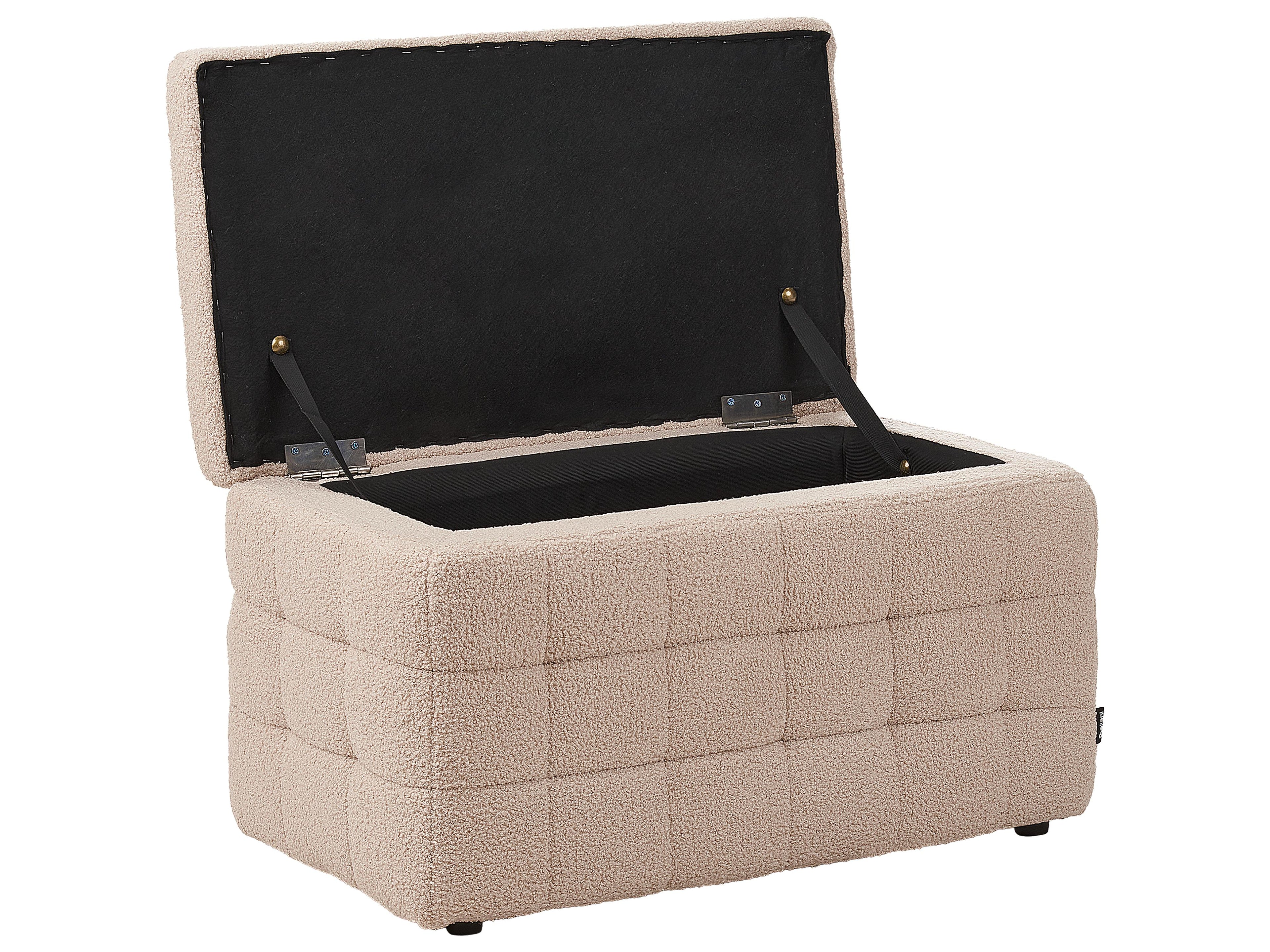  Storage Ottoman MICHIGAN Boucle Beige