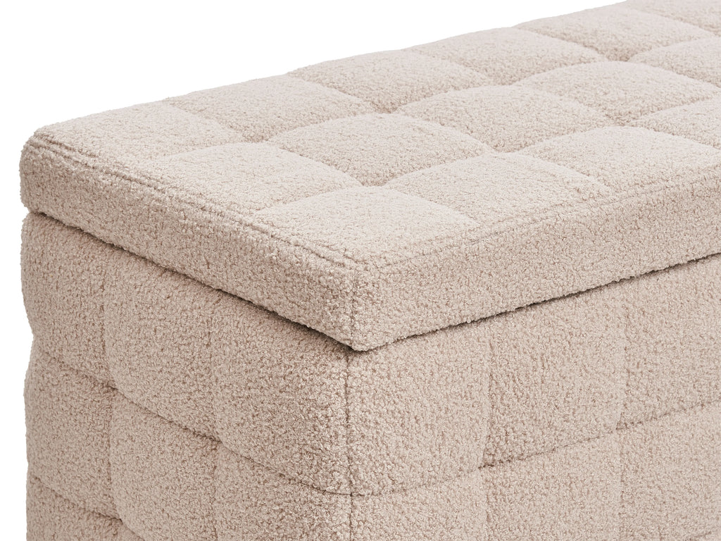  Storage Ottoman MICHIGAN Boucle Beige