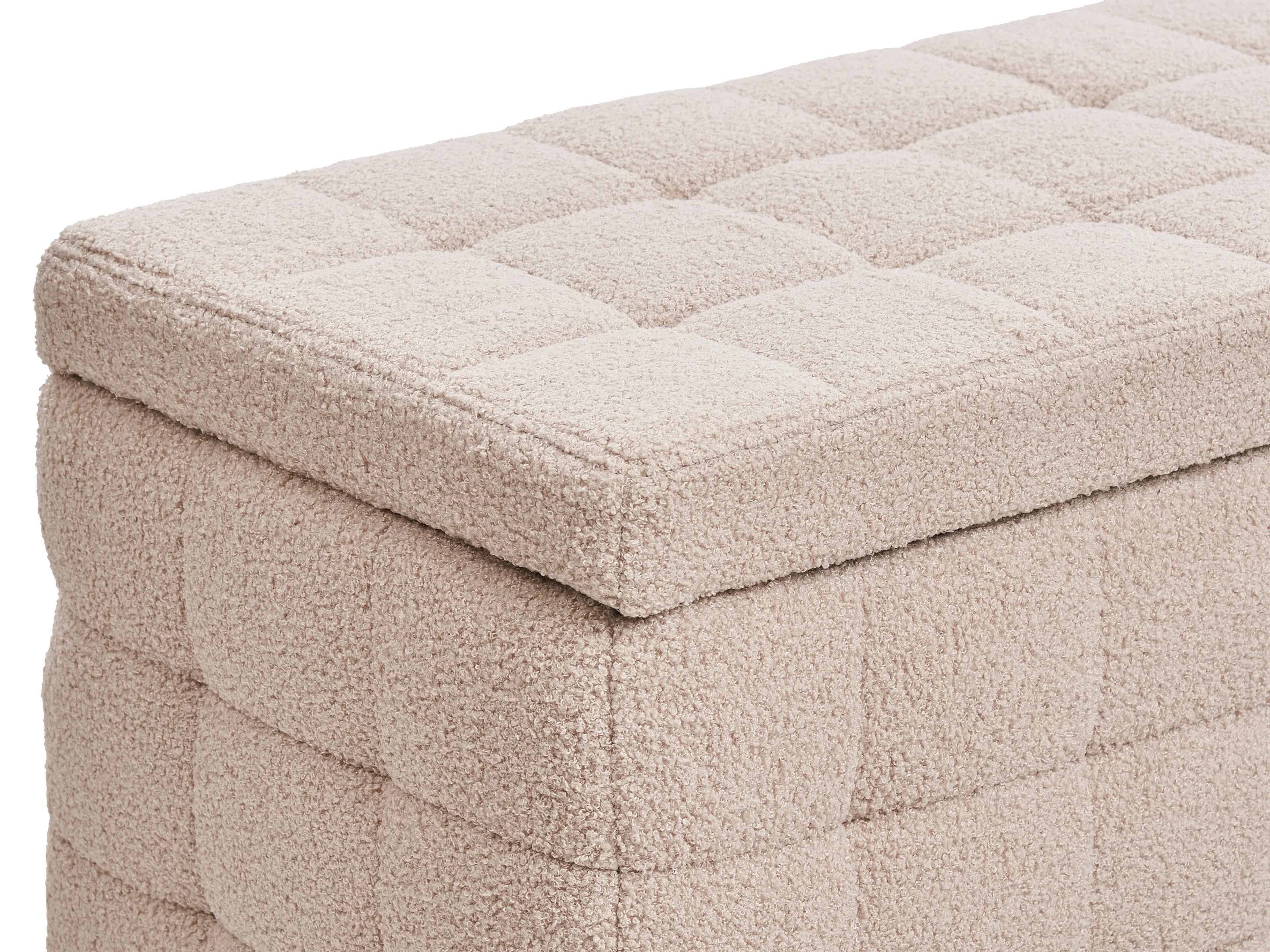  Storage Ottoman MICHIGAN Boucle Beige