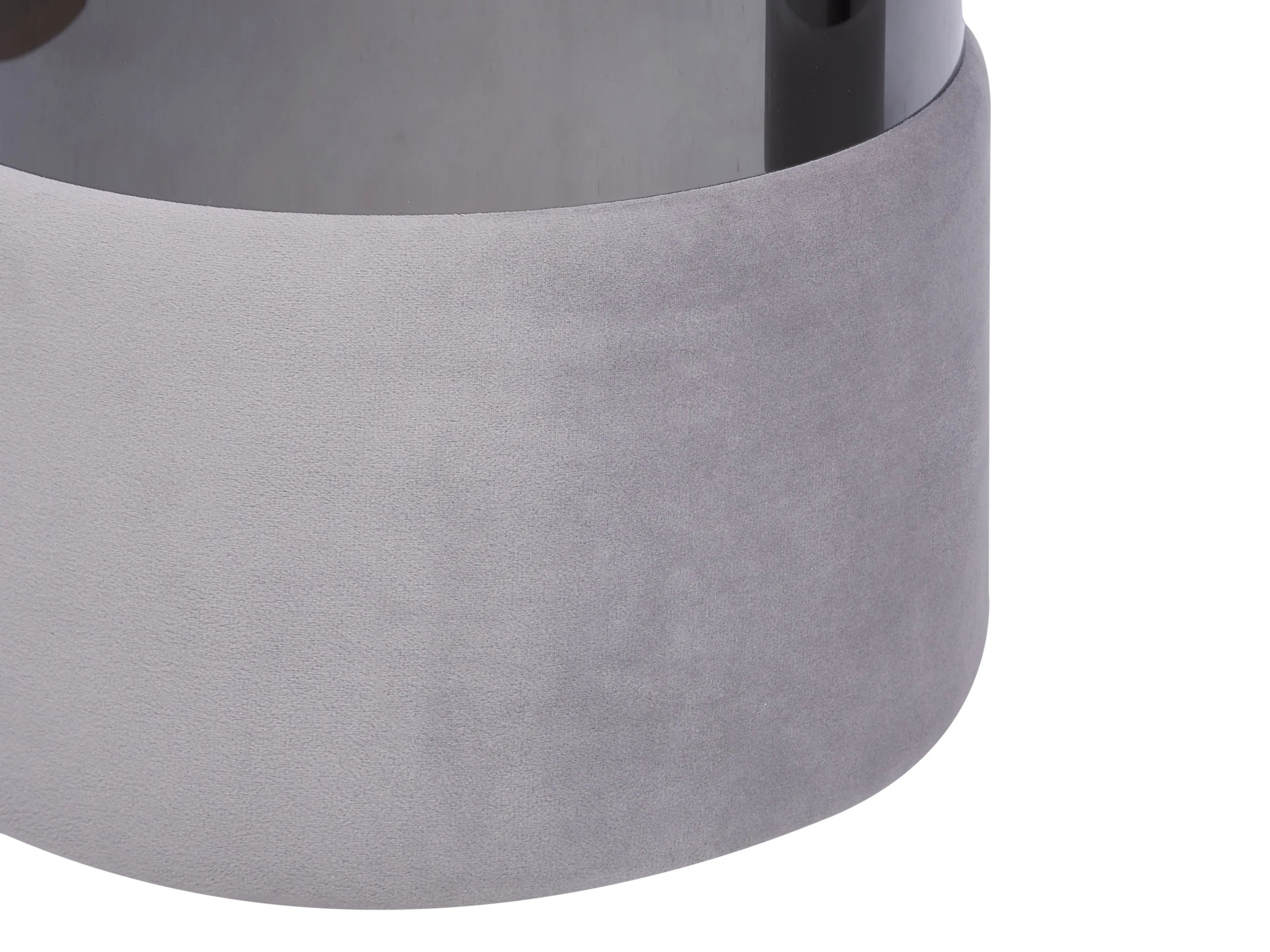  Set Of 2 Storage Pouffes DORIS Velvet Light Grey