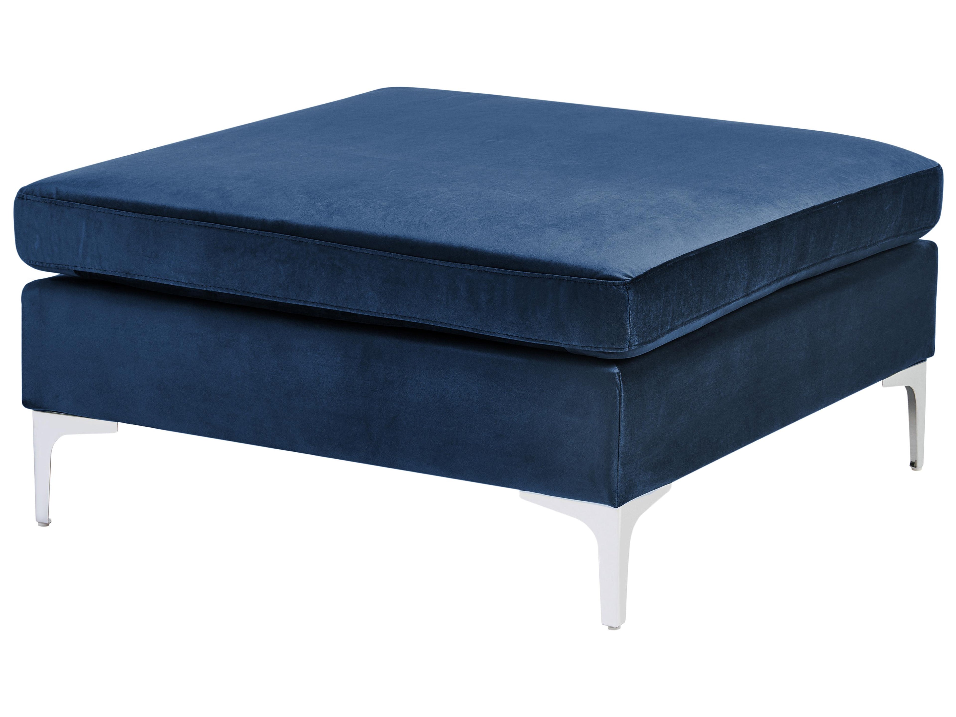  Ottoman EVJA Velvet Navy Blue