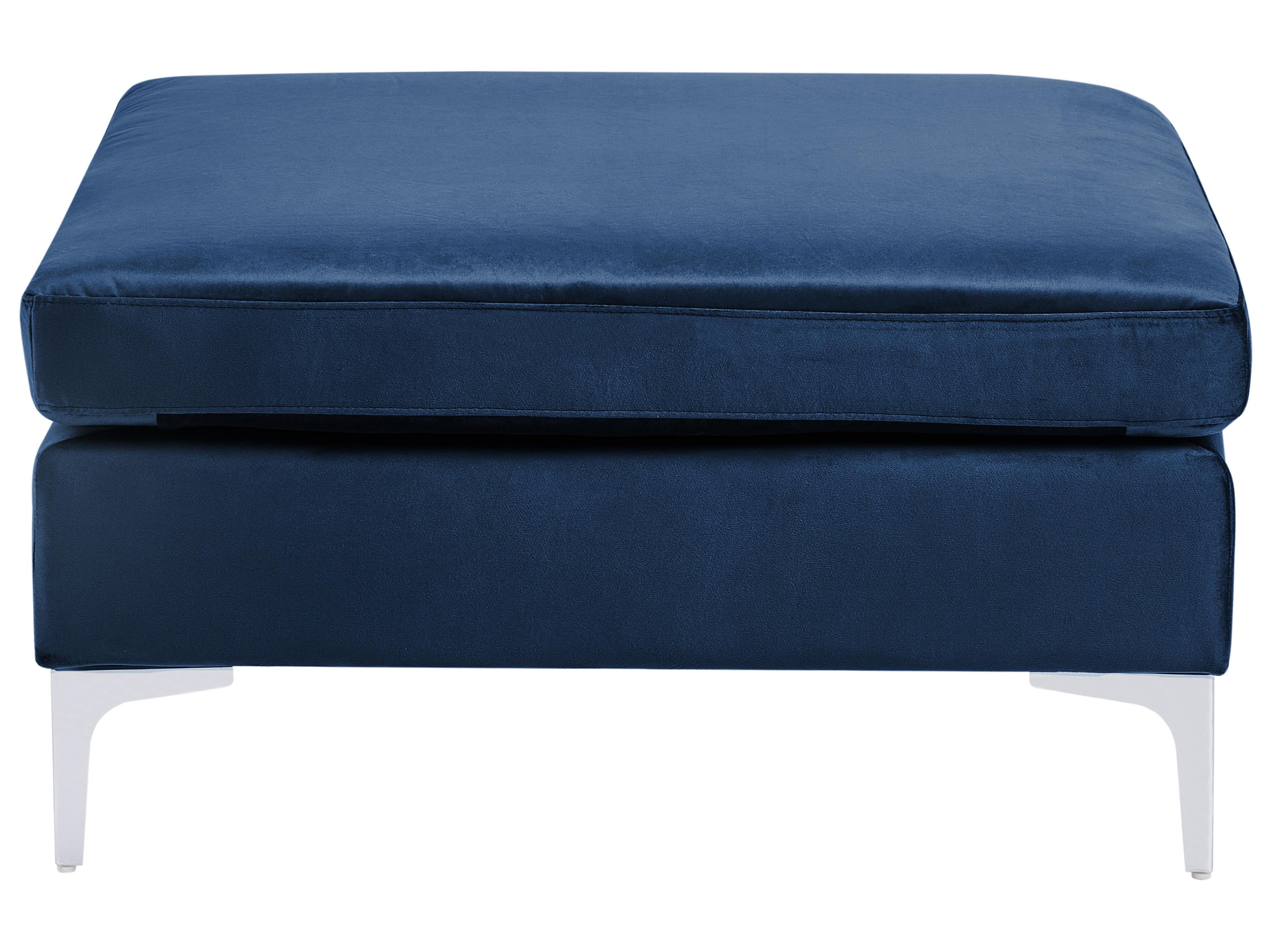  Ottoman EVJA Velvet Navy Blue