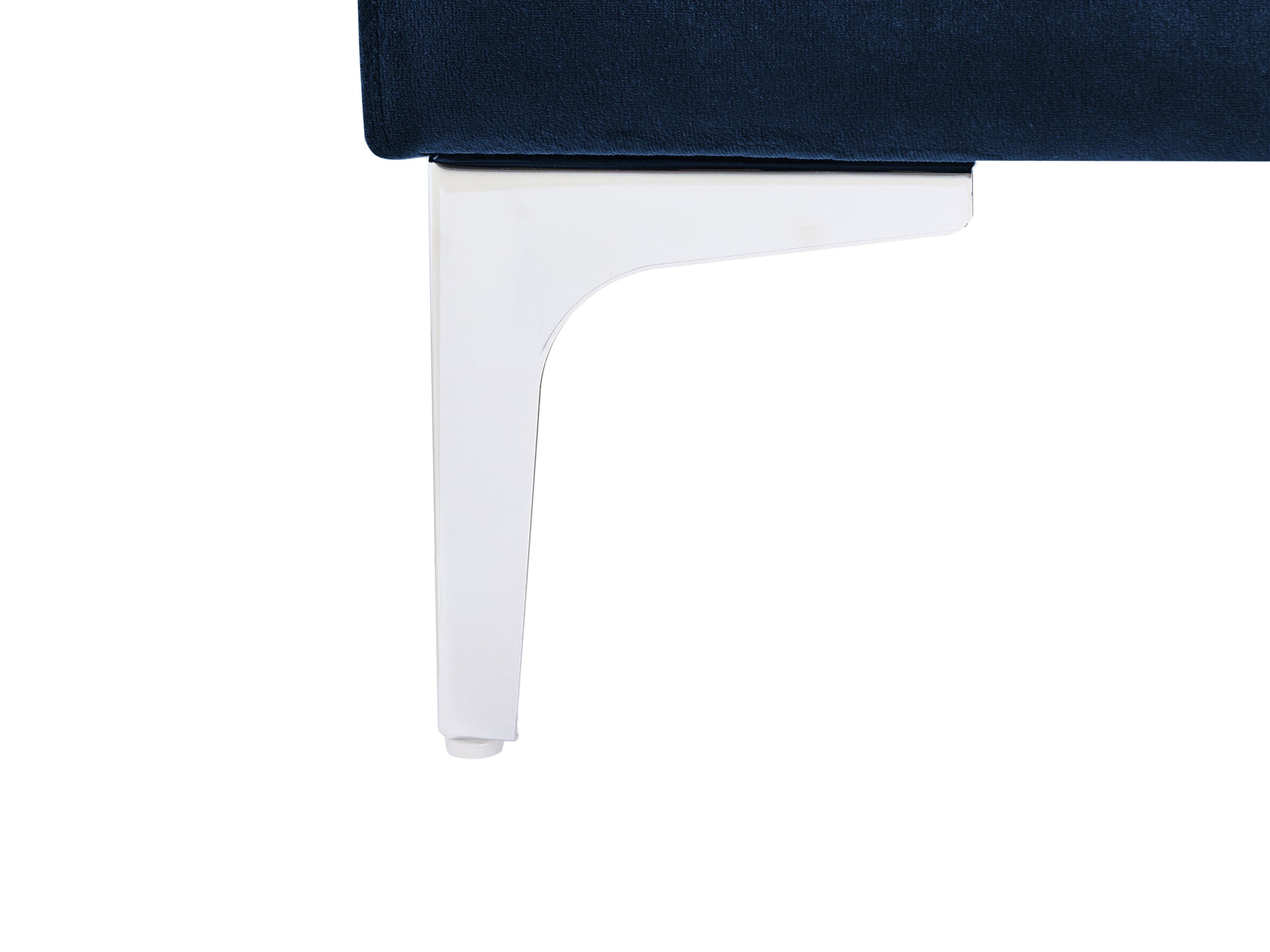 Ottoman EVJA Velvet Navy Blue
