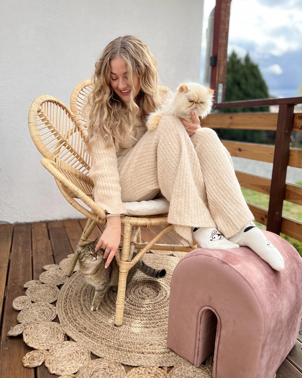 Pouffe MODOC Velvet Pink