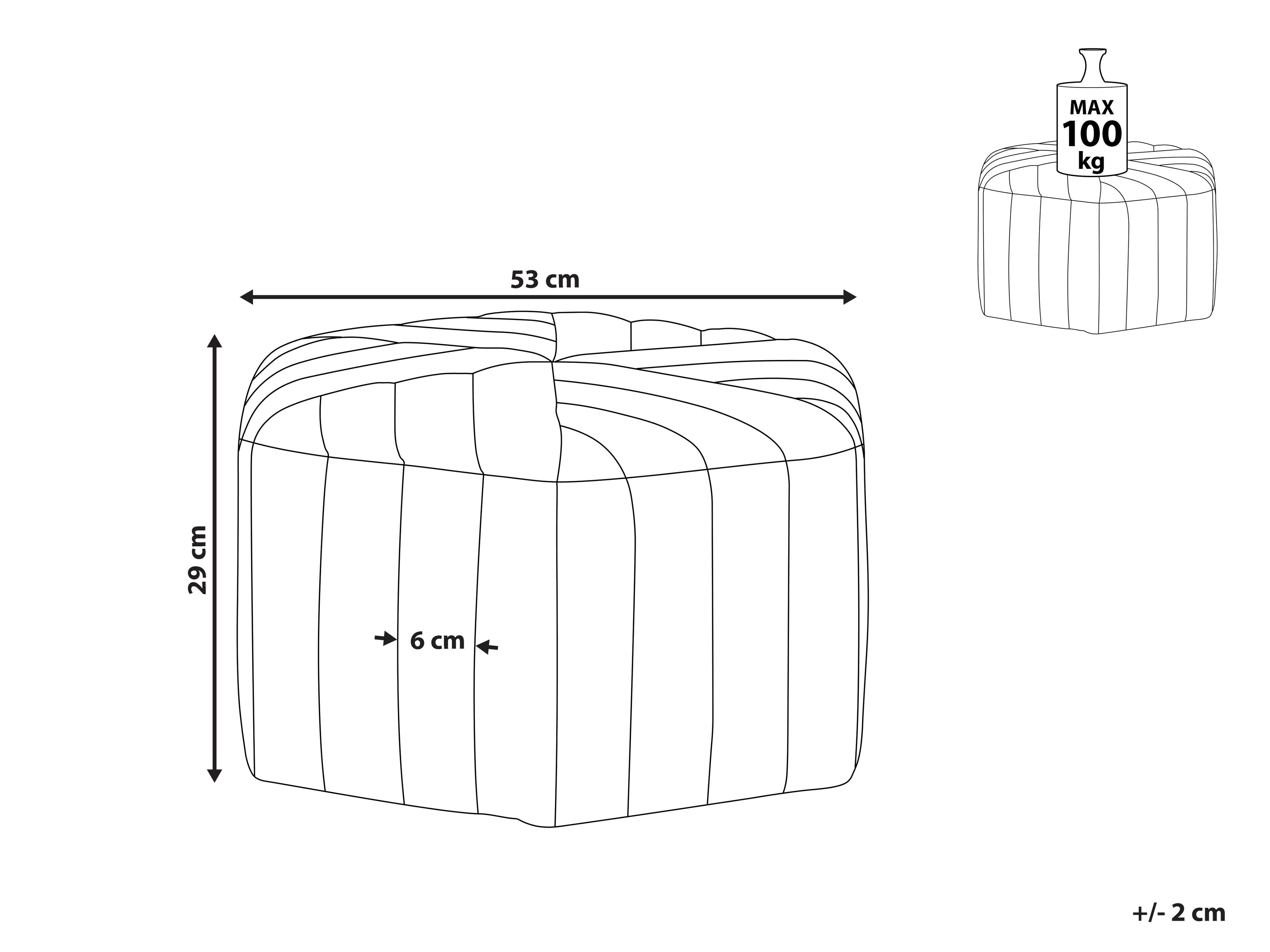  Pouffe MURIETTA Velvet Off-White