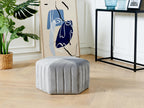  Pouffe MURIETTA Velvet Light Grey