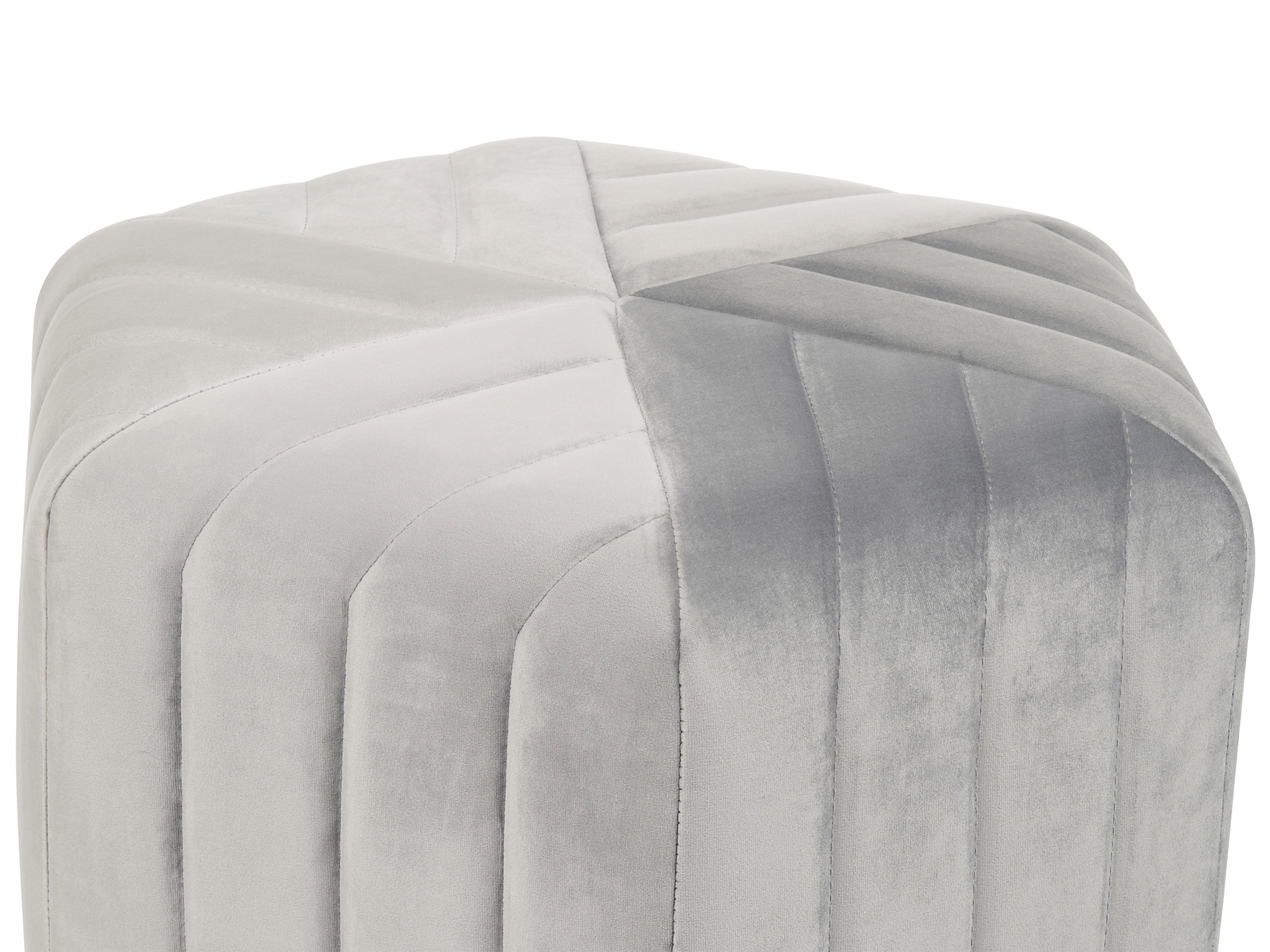  Pouffe MURIETTA Velvet Light Grey