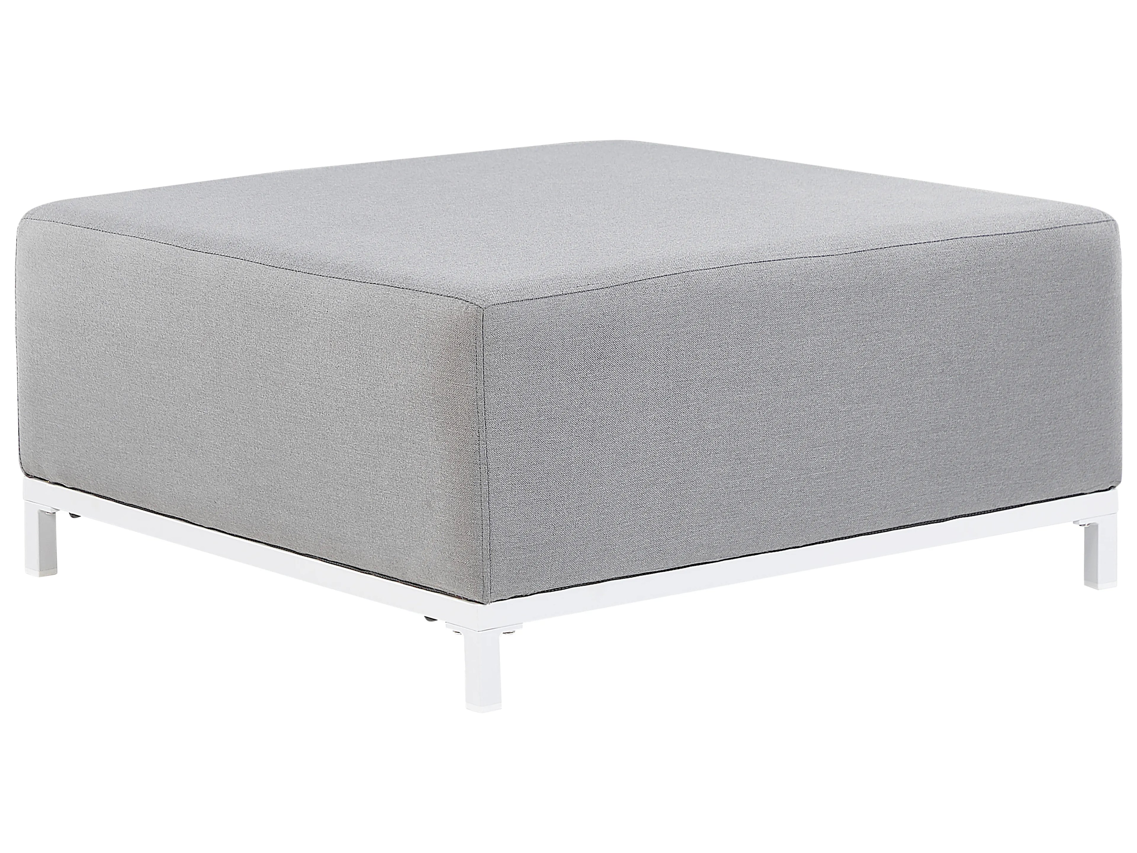  Ottoman ROVIGO Fabric Light Grey