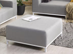  Ottoman ROVIGO Fabric Light Grey