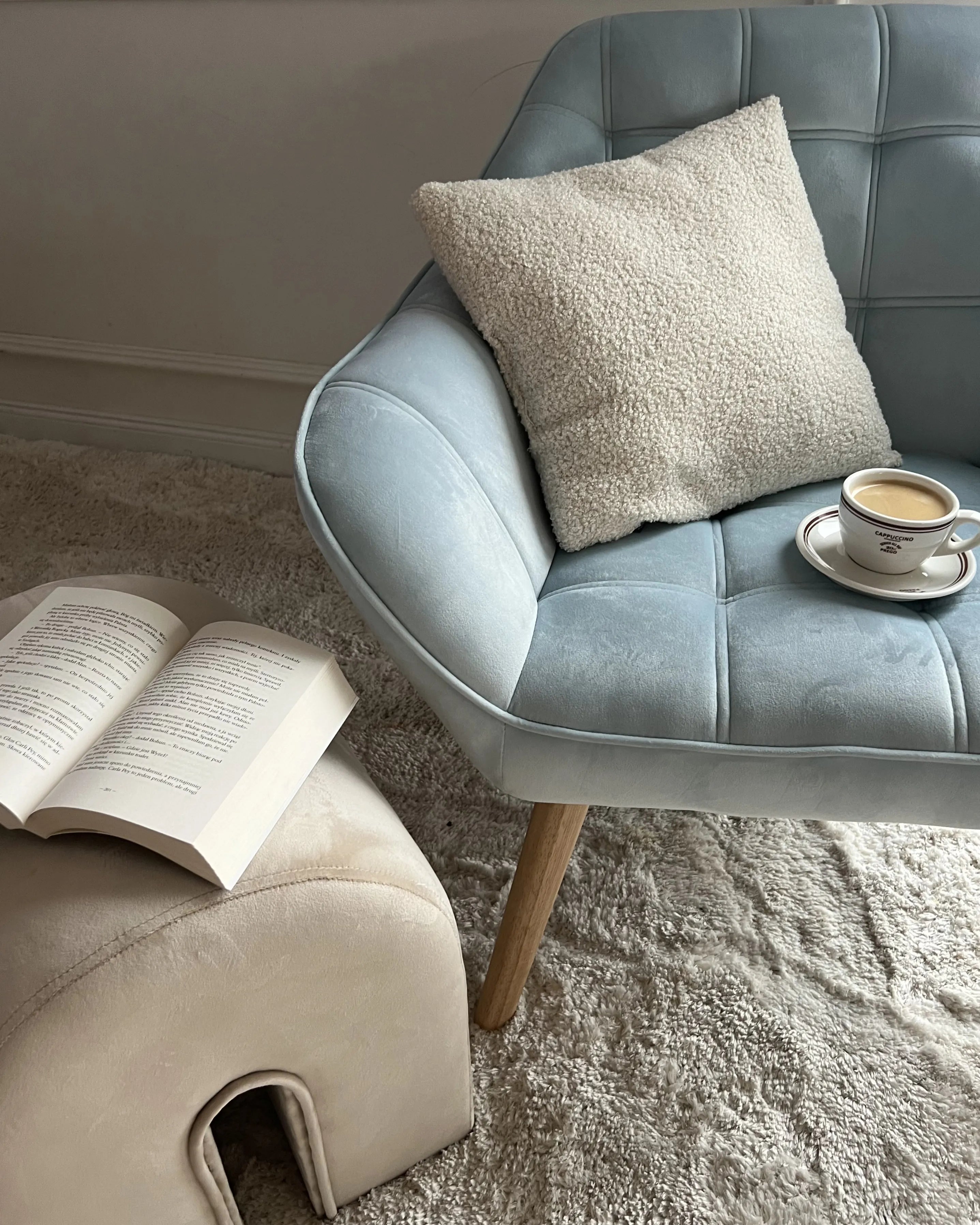  Pouffe MODOC Velvet Beige