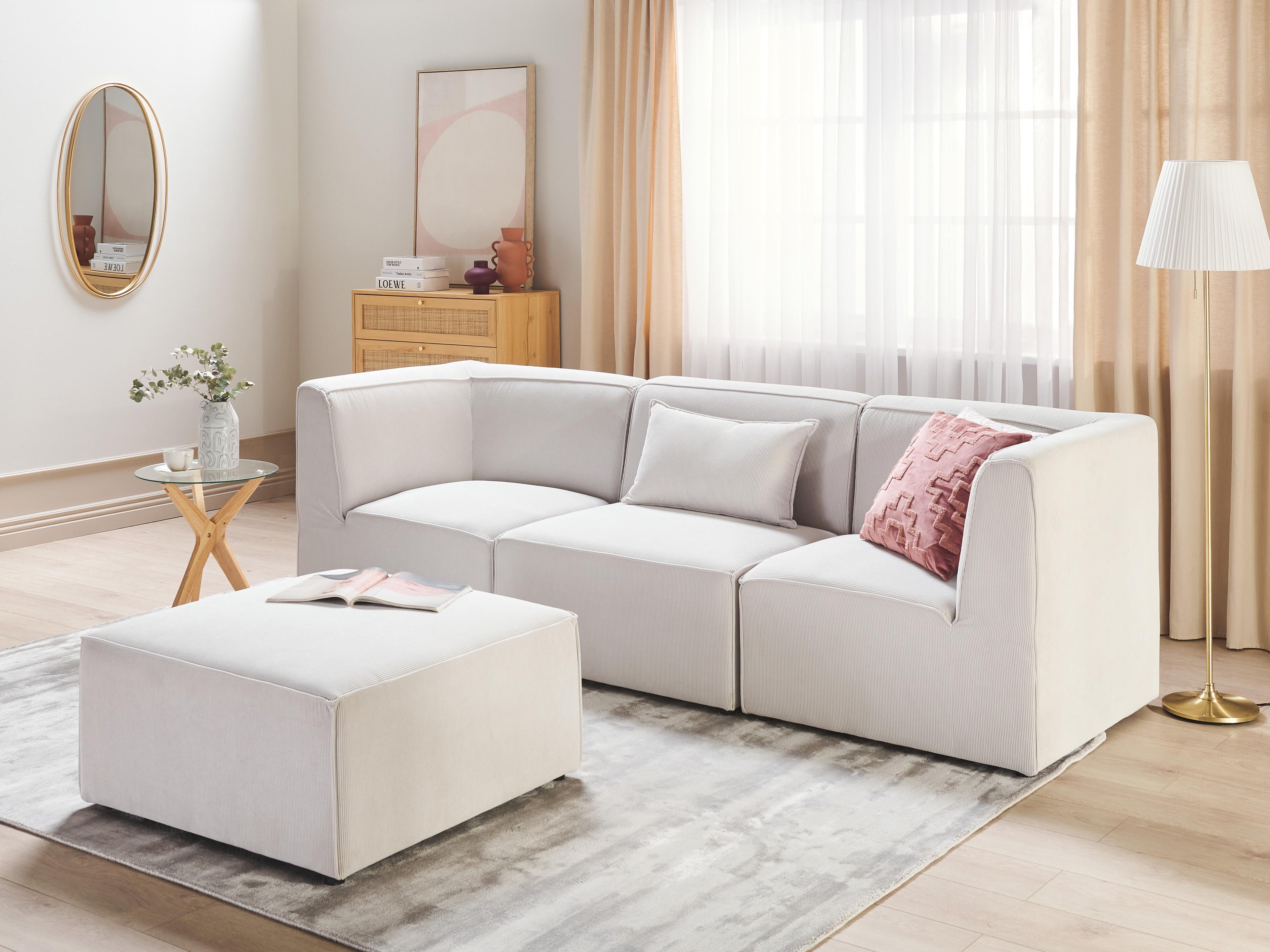  Ottoman LEMVIG Corduroy Off-White
