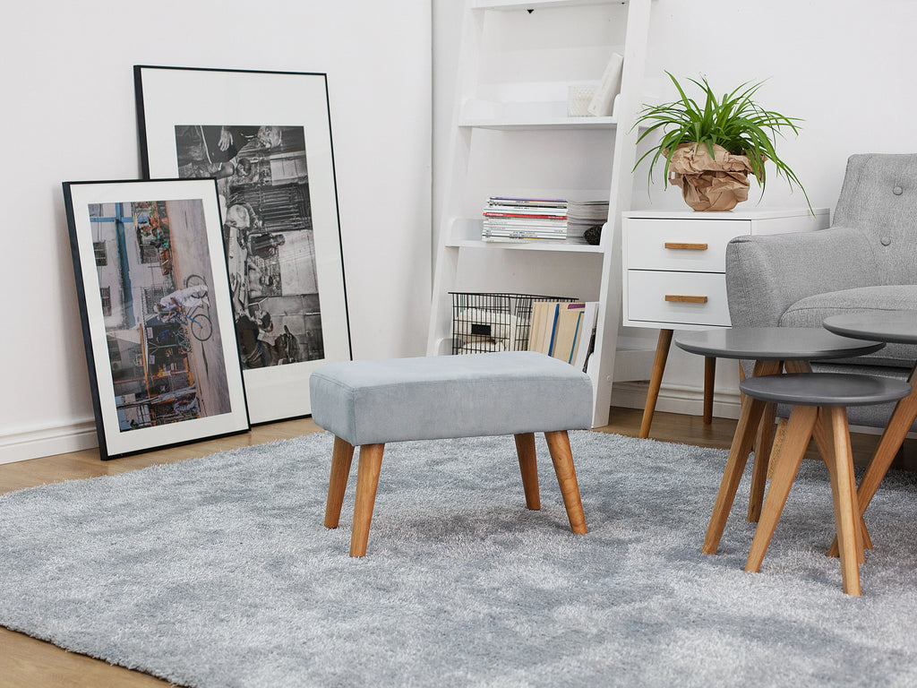  Footstool TAKOMA Velvet Grey