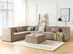 Ottoman LEMVIG Corduroy Taupe