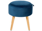  Storage Stool NEELY Velvet Navy Blue