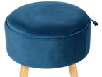  Storage Stool NEELY Velvet Navy Blue