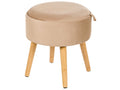  Storage Stool NEELY Velvet Beige