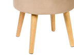  Storage Stool NEELY Velvet Beige