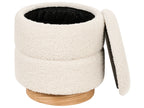 Storage Pouffe OGDEN Boucle White
