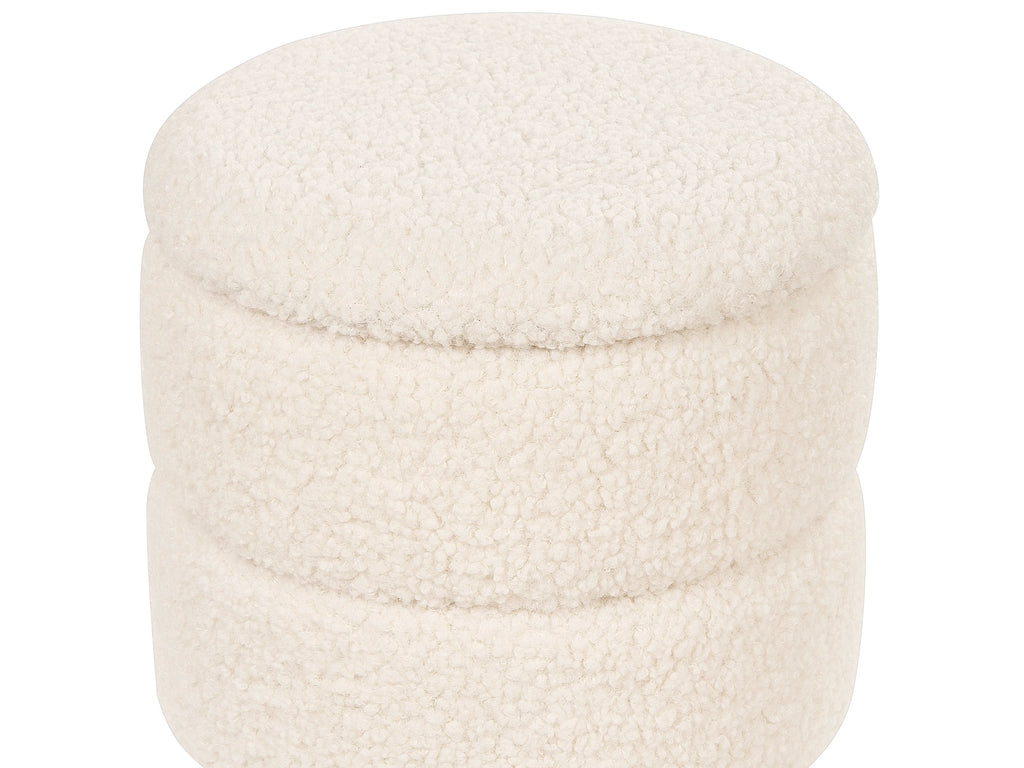 Storage Pouffe OGDEN Boucle White