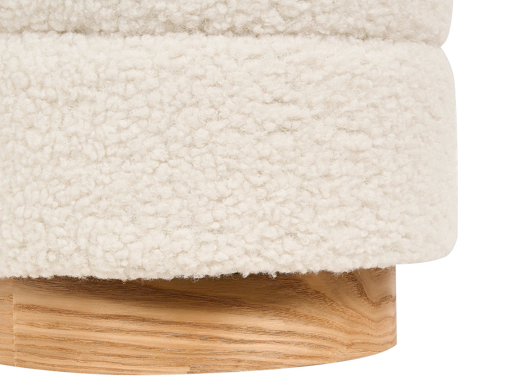  Storage Pouffe OGDEN Boucle White
